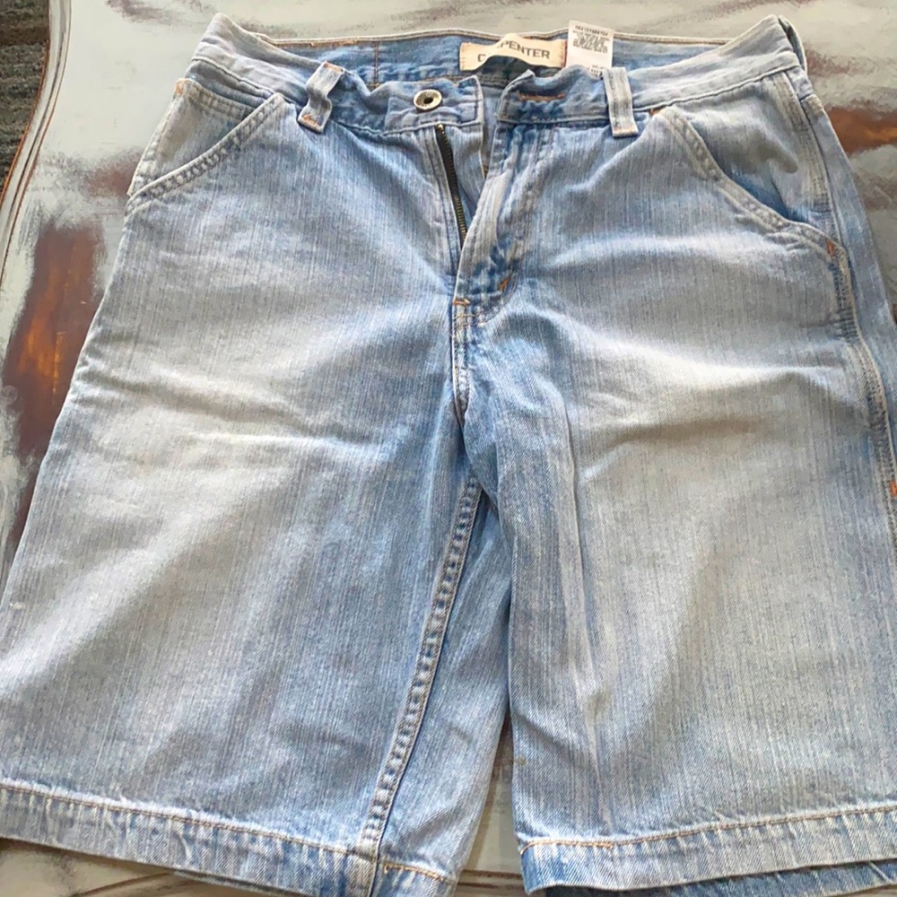Levi's jean light blue carpenter shorts waist 29